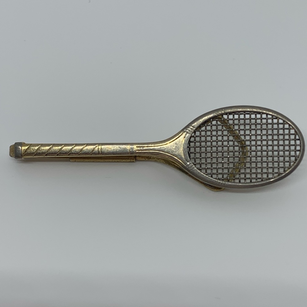 Vintage Swank Tennis Racket Tie Bar! - Picture 7 of 8